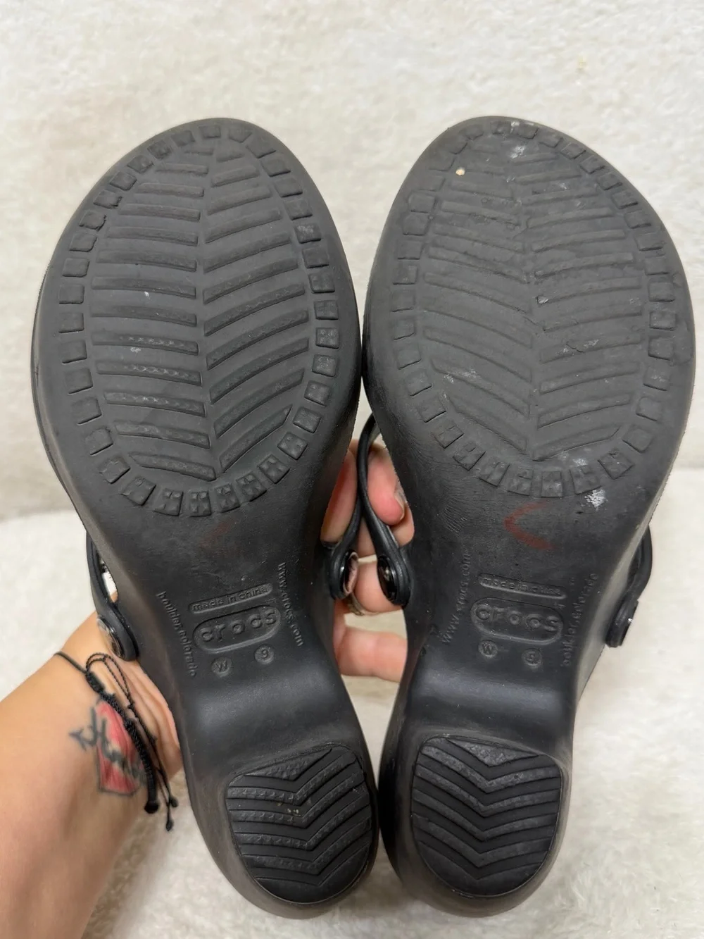 Crocs Cyprus IV Heel sandals black size 9